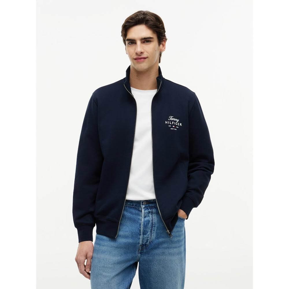 Tommy Hilfiger Script Stack Full Zip Stand Collar Jacket